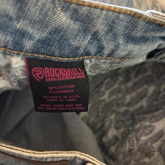 Rock and Roll size 28 denim  button up skirt - Picture 2 of 5